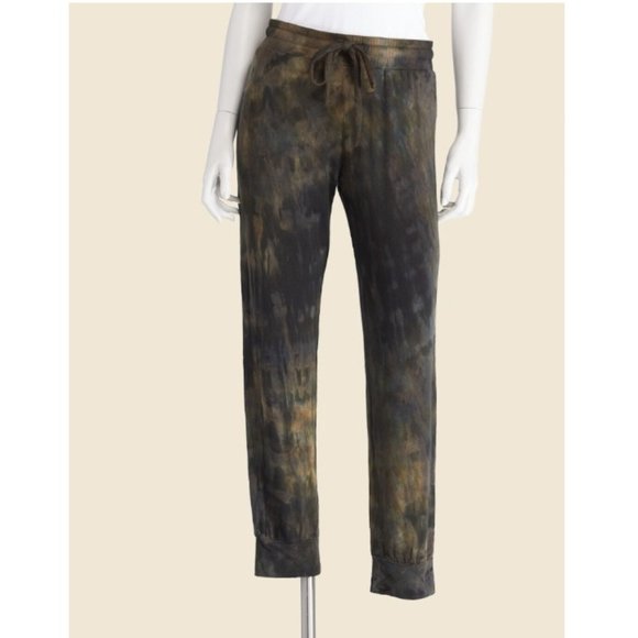 LNA Evereve Army Green Tie Dye Jogger Pants NWT Size Small